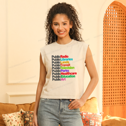 Pagewings Personalized Public Libraries Women's Washed Tank Top