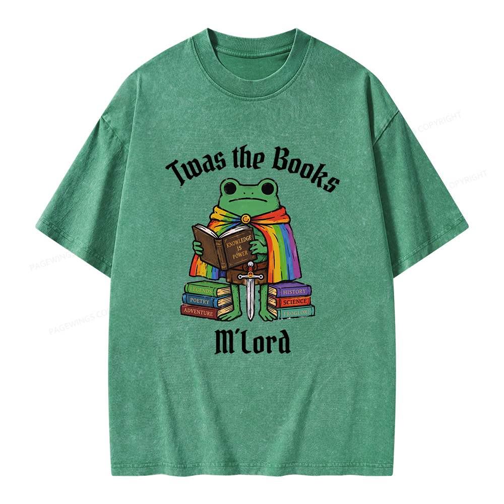 Pagewings Twas the Books Unisex Washed T-shirt