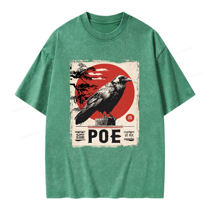 Pagewings Raven Poster Unisex Washed T-shirt