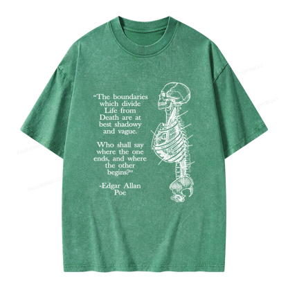 Pagewings Poe Quote Unisex Washed T-shirt
