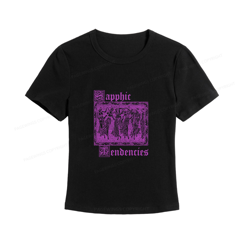 Pagewings Sapphic Tendencies Women's Baby Tee