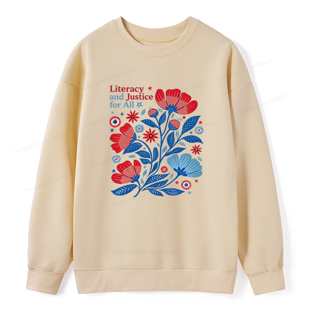 Pagewings Literacy and Justice for All Unisex Classic Sweatshirt
