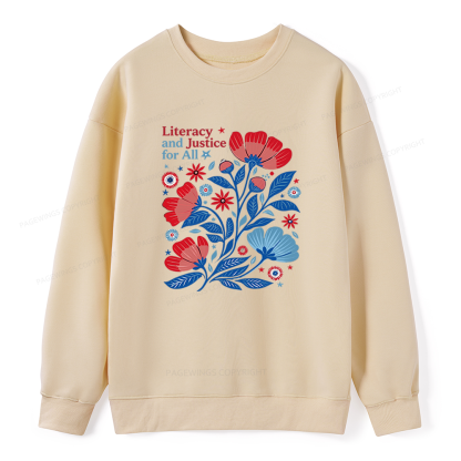 Pagewings Literacy and Justice for All Unisex Classic Sweatshirt