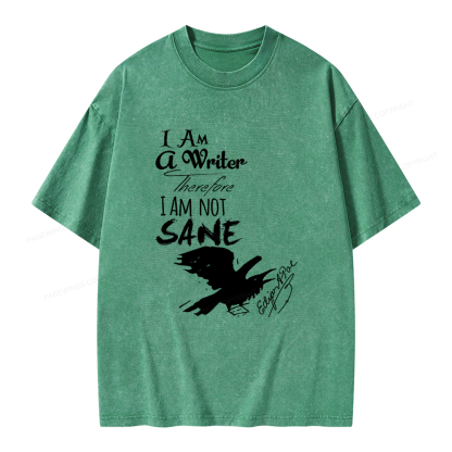 Pagewings Macabre Literary Unisex Washed T-shirt