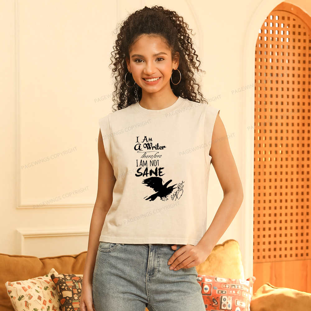 Pagewings Horror Macabre Literary Women's Washed Tank Top