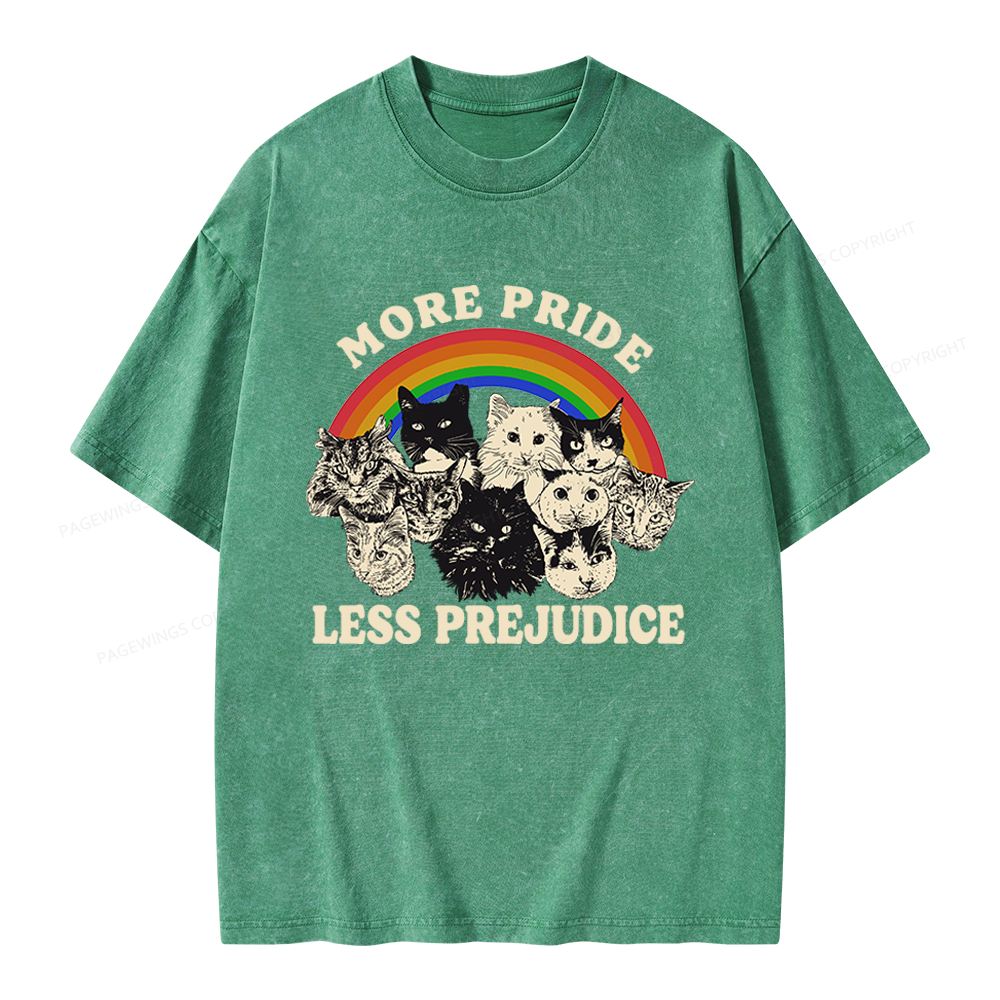 Pagewings More Pride Less Prejudice Unisex Washed T-shirt