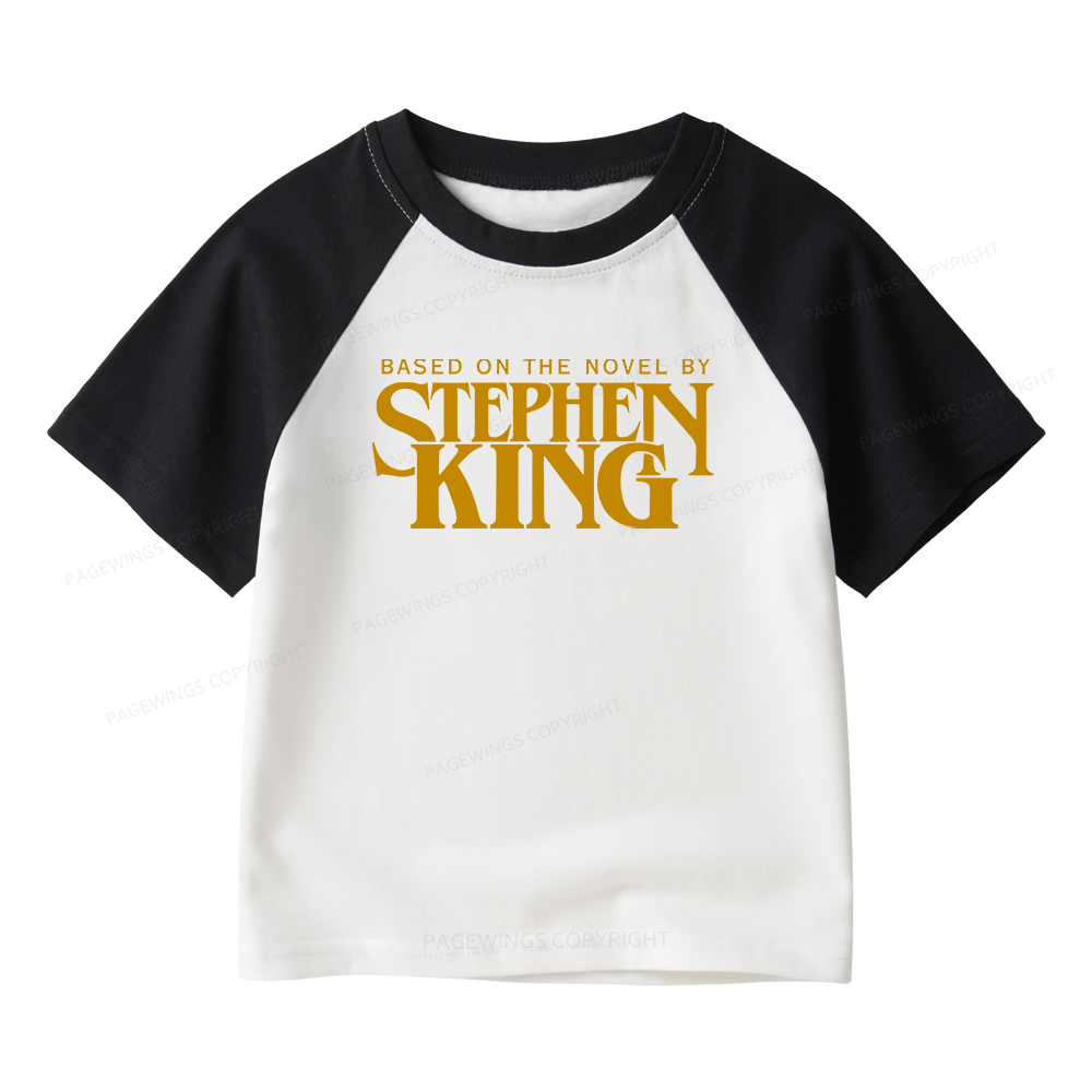 Pagewings Based On A Novel By Horror Writer Kids Raglan T-shirt 
