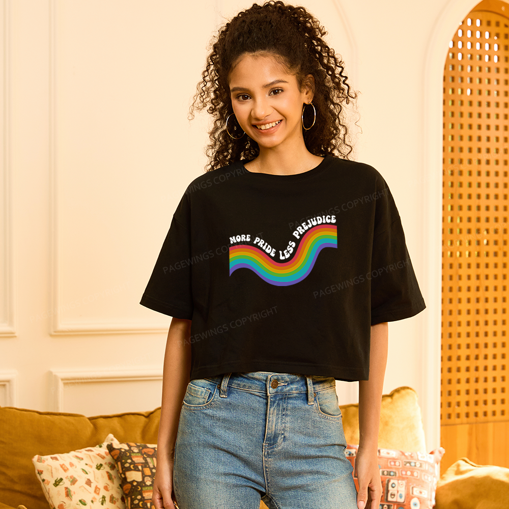 Pagewings More Pride Less Prejudice Women Crop Tops