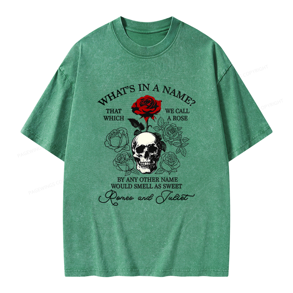 Pagewings Romance Book Unisex Washed T-shirt