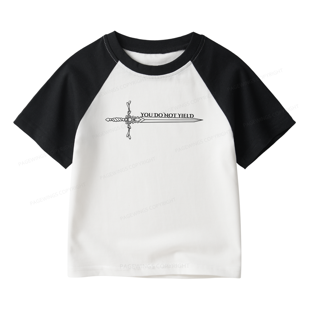 Pagewings You Do Not Yield Kids Raglan T-shirt 