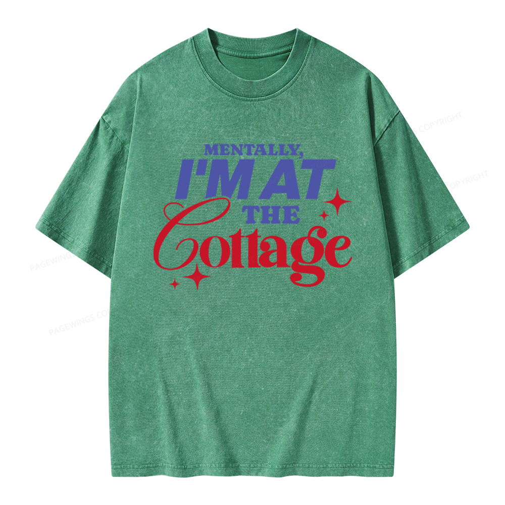 Pagewings I'm at the Cottage Unisex Washed T-shirt
