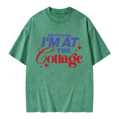 Pagewings I'm at the Cottage Unisex Washed T-shirt