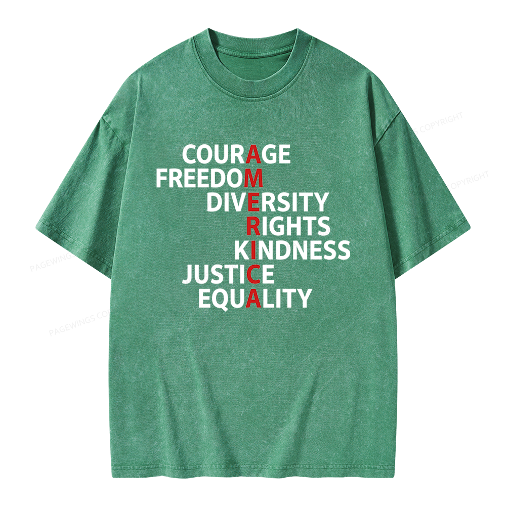 Pagewings Human Rights Unisex Washed T-shirt