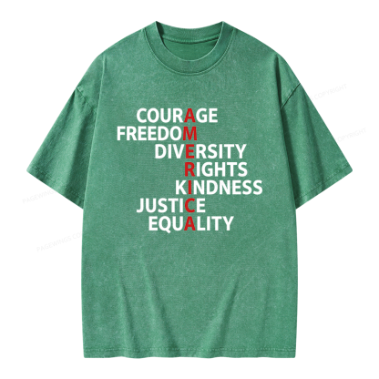 Pagewings Human Rights Unisex Washed T-shirt