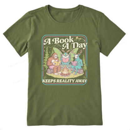 Pagewings A Book A Day Keeps Reality Away Unisex Classic T-shirt