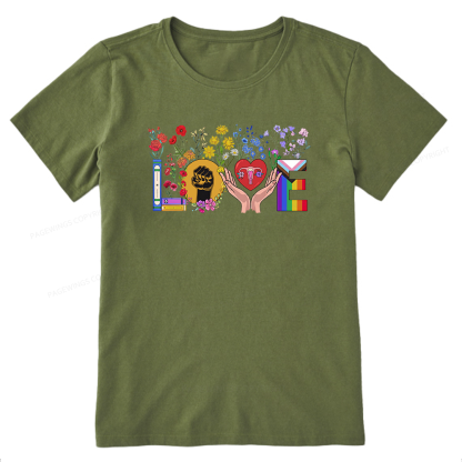 Pagewings Floral Love Human Rights Unisex Classic T-shirt