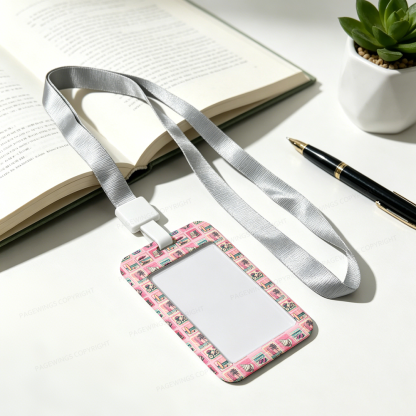 Pagewings Retro Beach Book Lover ABS Badge Holder