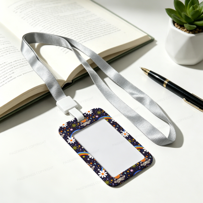 Pagewings Rainbow Skeleton Reading ABS Badge Holder