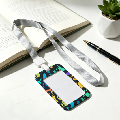Pagewings Book Cat Lover ABS Badge Holder
