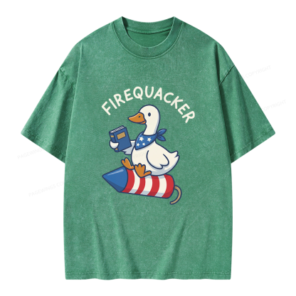 Pagewings Firecracker Unisex Washed T-shirt