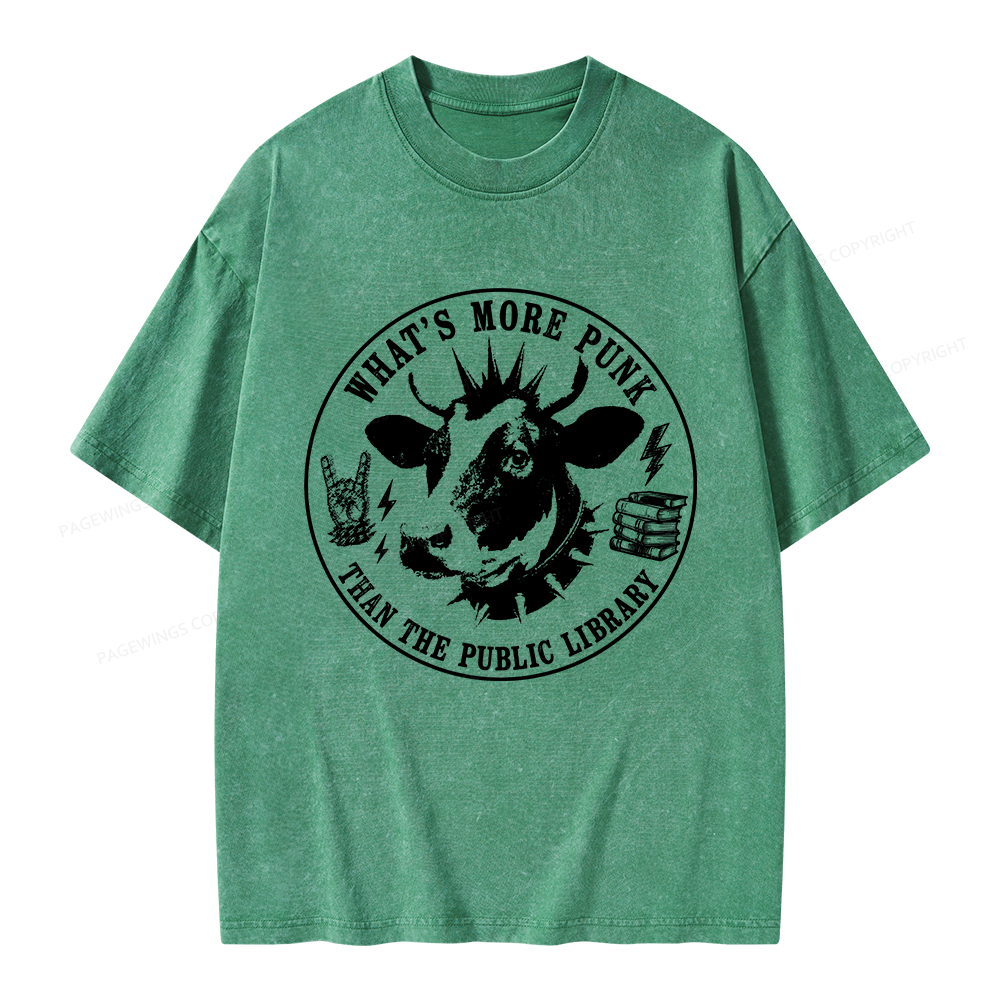 Pagewings What's More Punk Than The Public Library Unisex Washed T-shirt