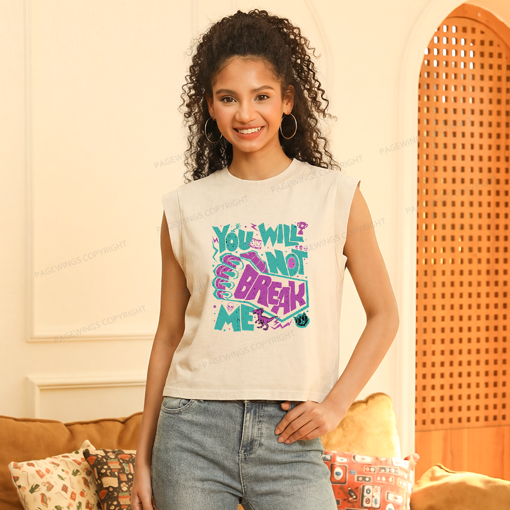 Pagewings You Will Not Break Me Women's Washed Tank Top