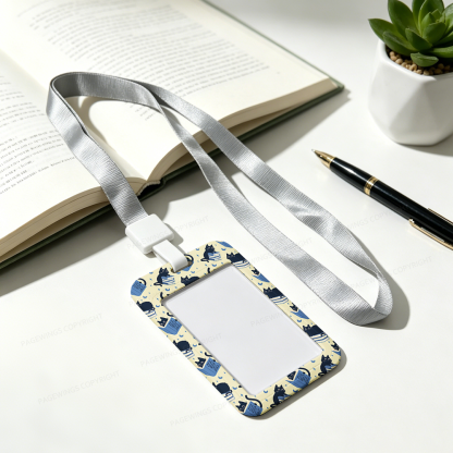 Pagewings Reading Cat ABS Badge Holder