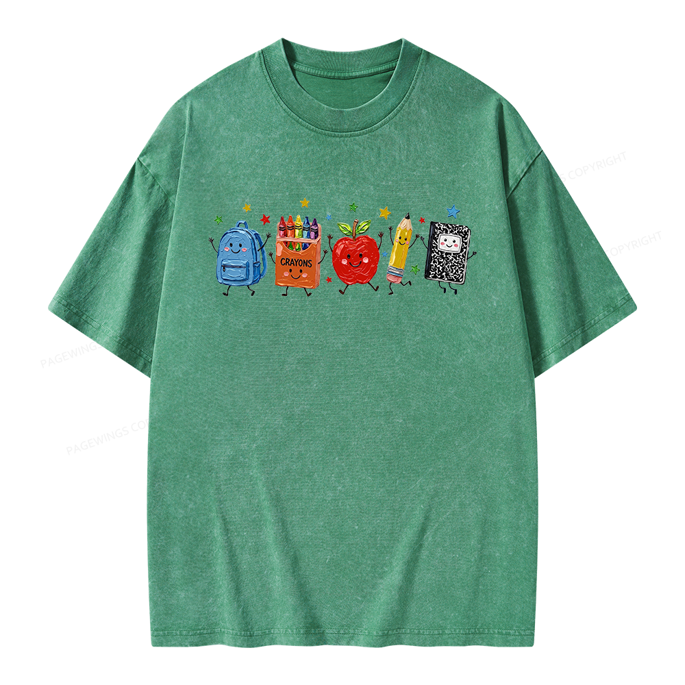 Pagewings It's a Good Day for Learning Unisex Washed T-shirt