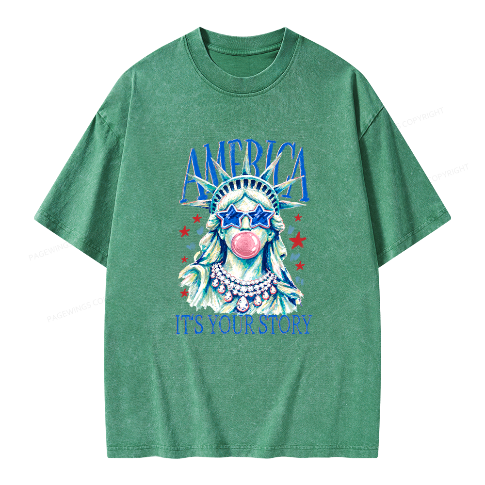 Pagewings It’s Your Story Unisex Washed T-shirt
