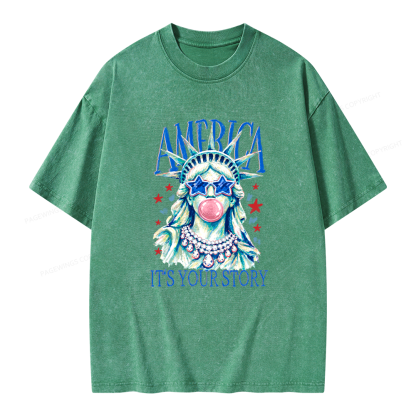 Pagewings It’s Your Story Unisex Washed T-shirt