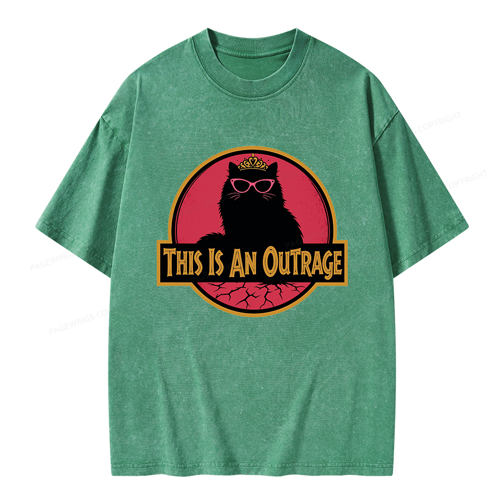 Pagewings This Is An Outrage Unisex Washed T-shirt