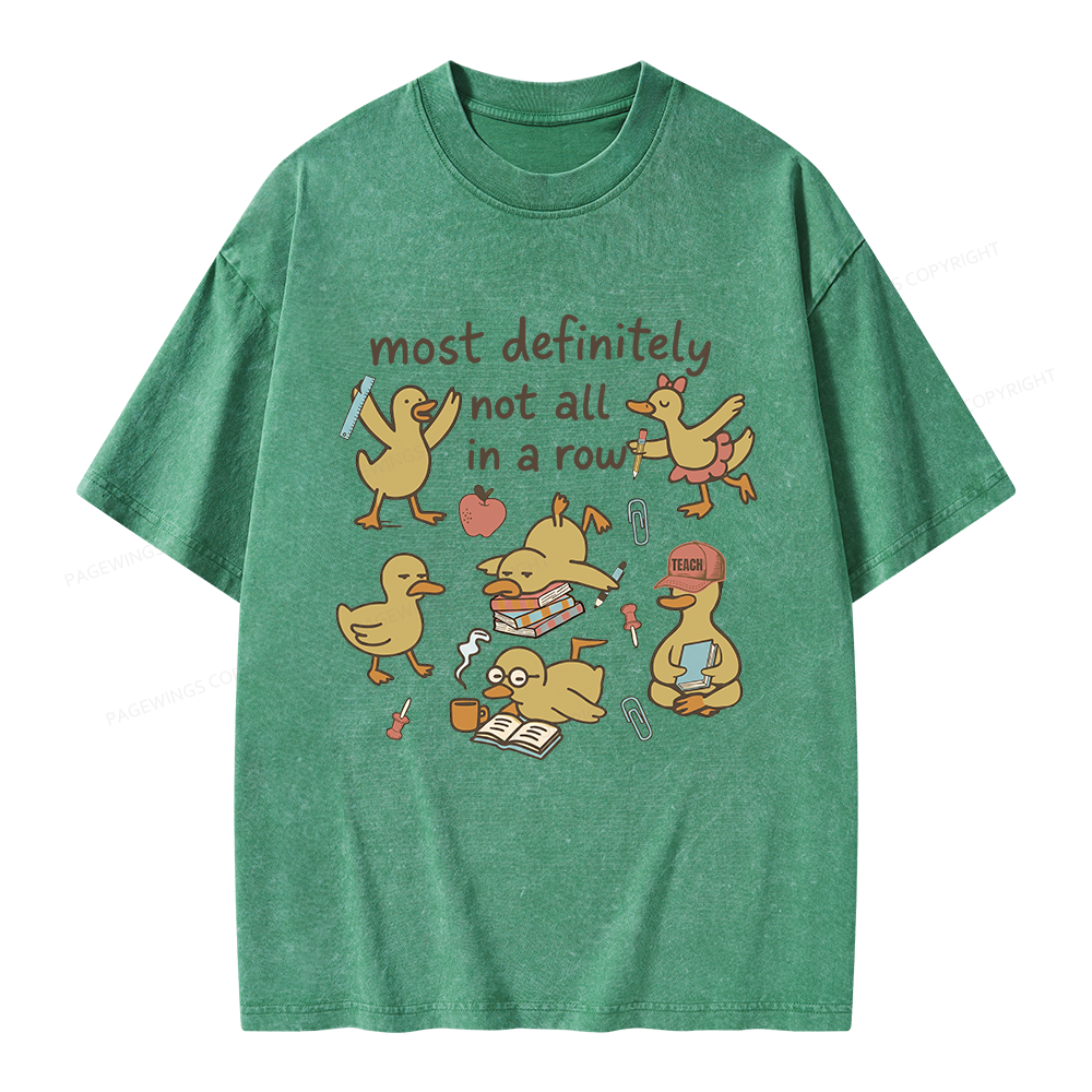 Pagewings Ducks In A Row Unisex Washed T-shirt