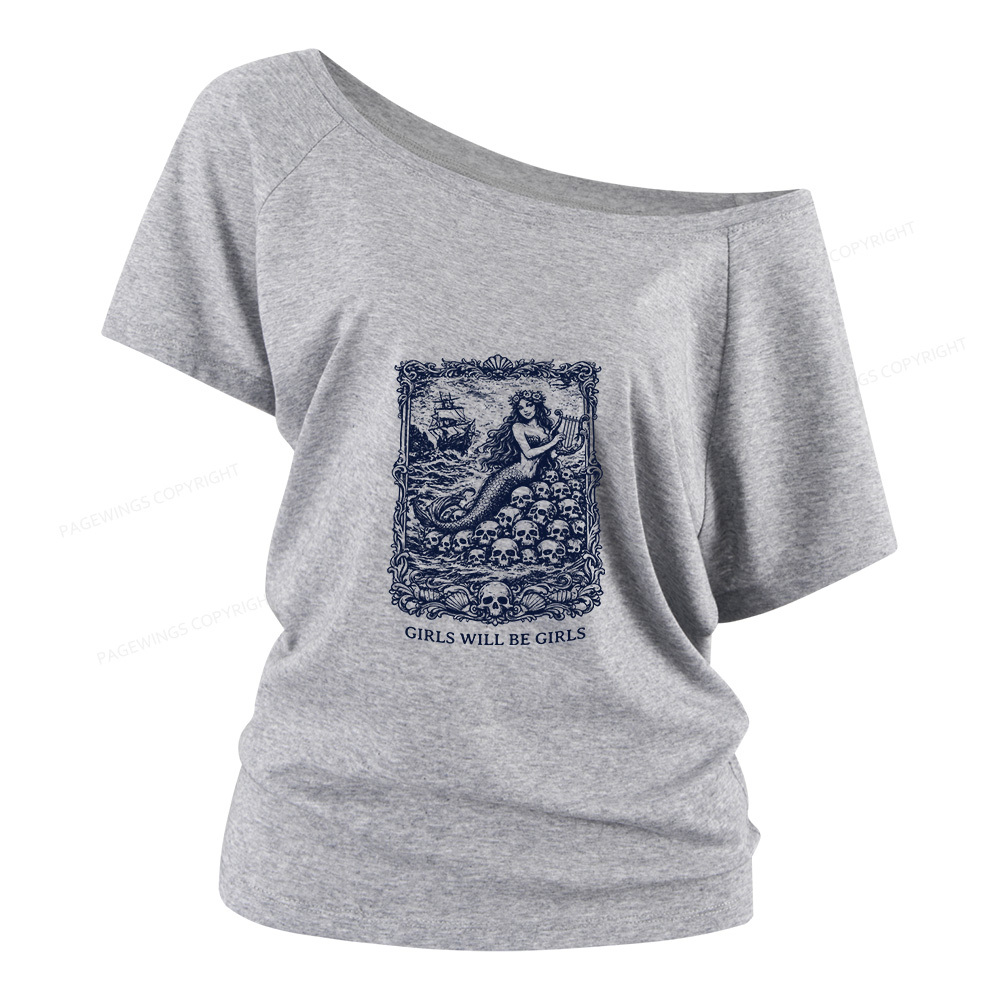Pagewings Girls Will Be Girls Women Off Shoulder T-shirts