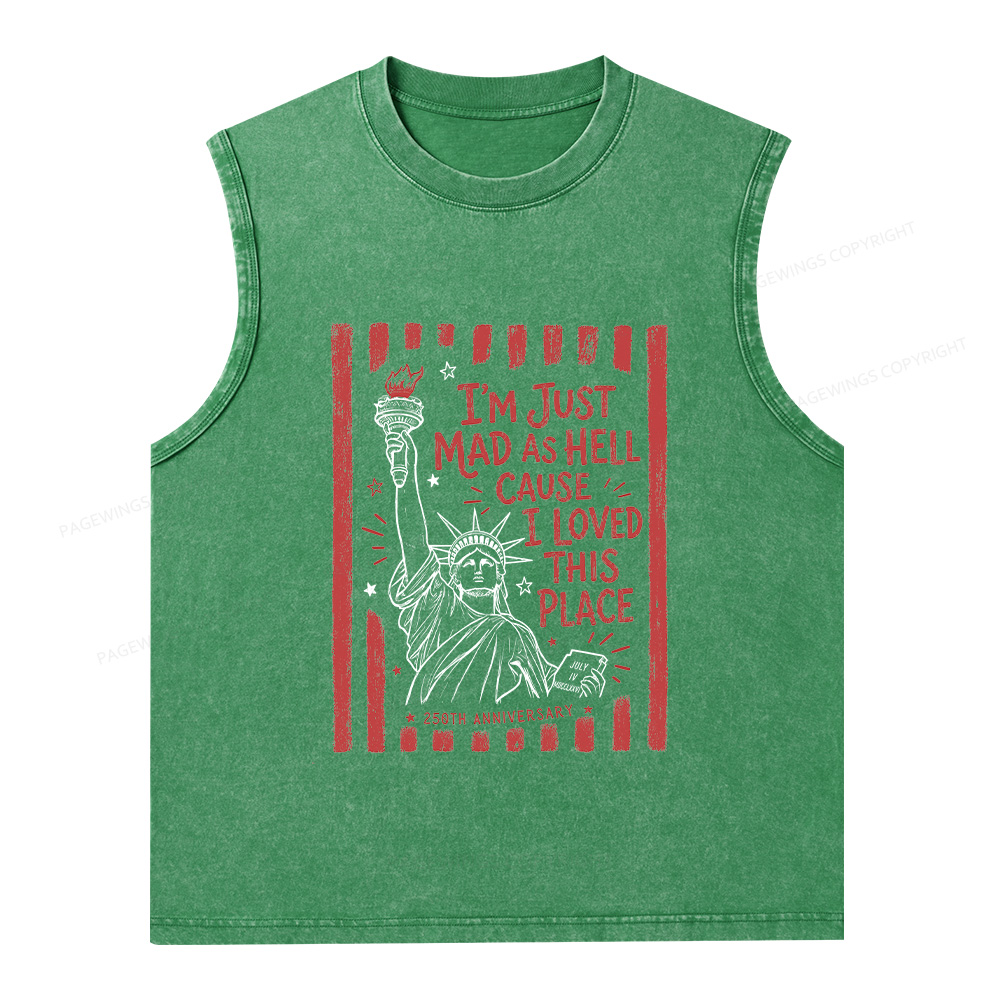 Pagewings I’m Just Mad As Hell 250th Unisex Washed Tank Top