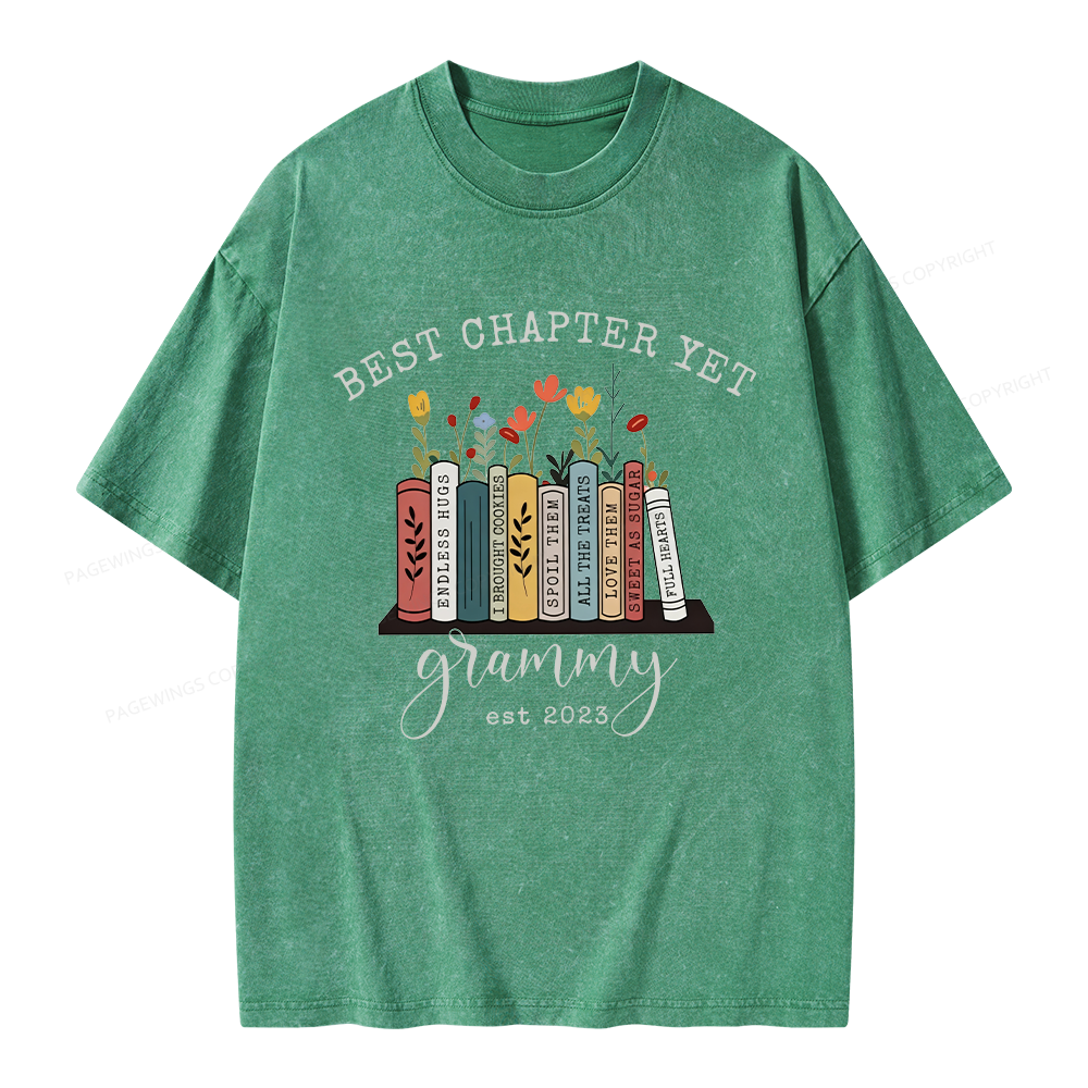 Pagewings Personalized The Best Chapter Yet Unisex Washed T-shirt