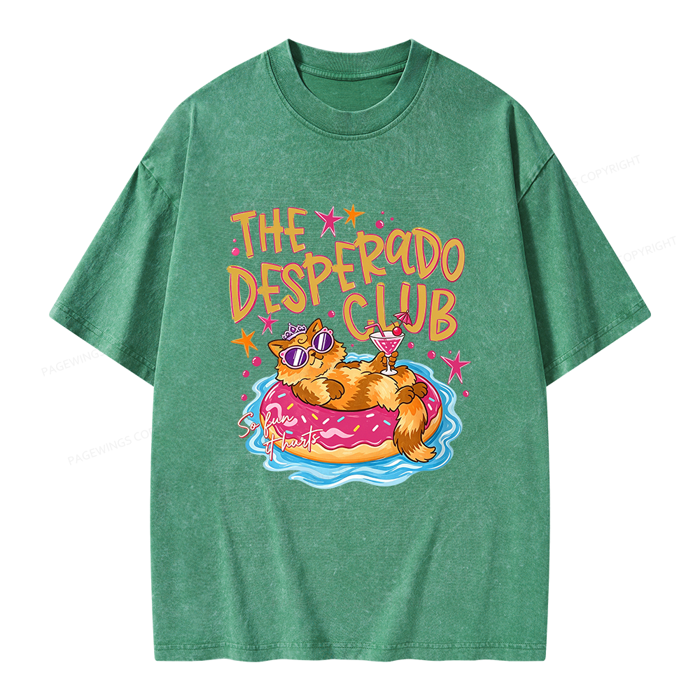 Pagewings Princess Donut Preppy Summer Unisex Washed T-shirt