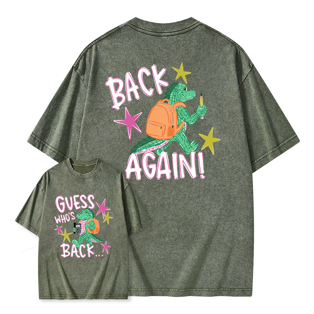 Pagewings First Day Of School Unisex Washed T-shirt