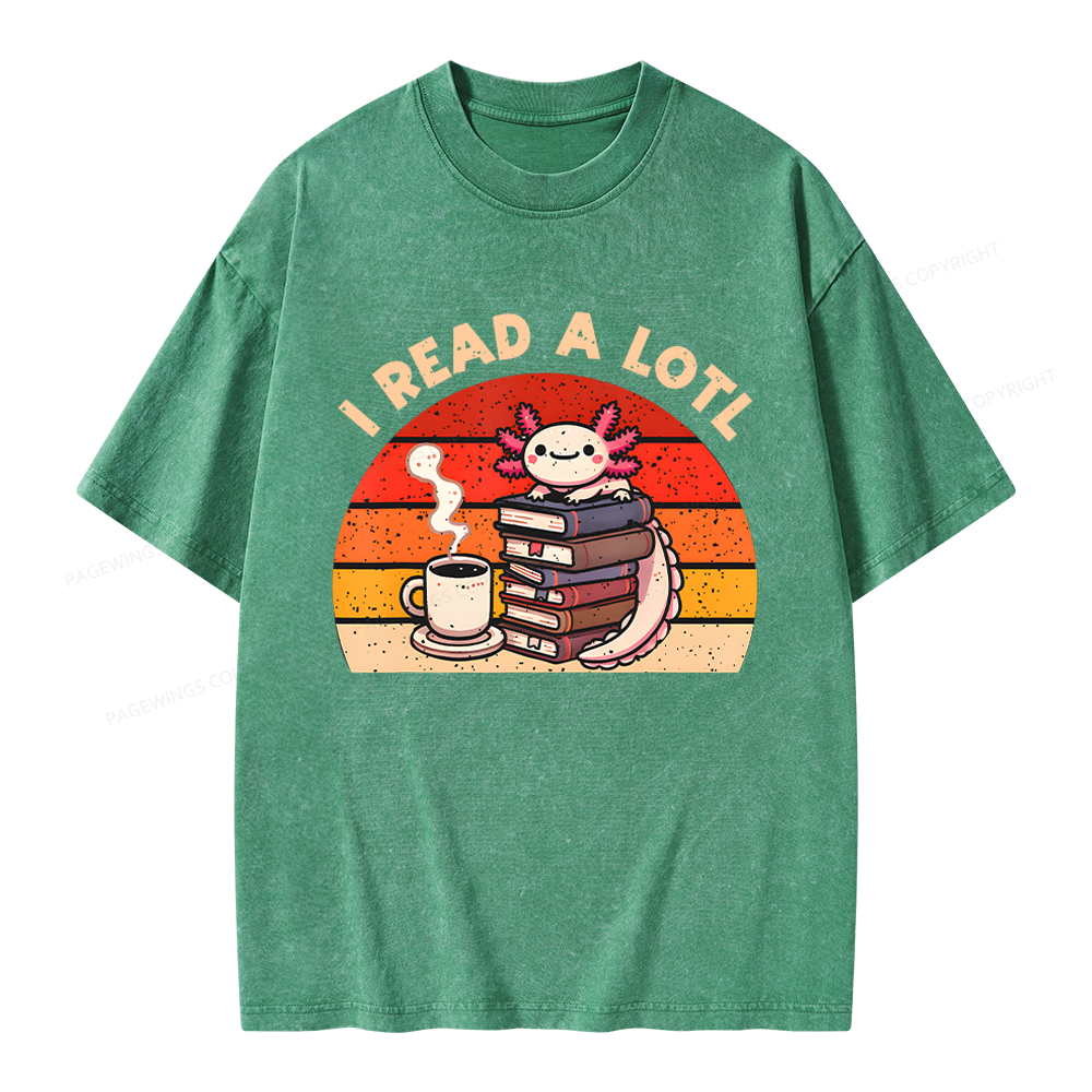 Pagewing I Read A Lotl Unisex Washed T-shirt