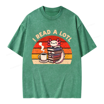 Pagewing I Read A Lotl Unisex Washed T-shirt