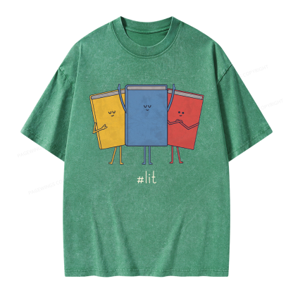 Pagewing Literature Unisex Washed T-shirt