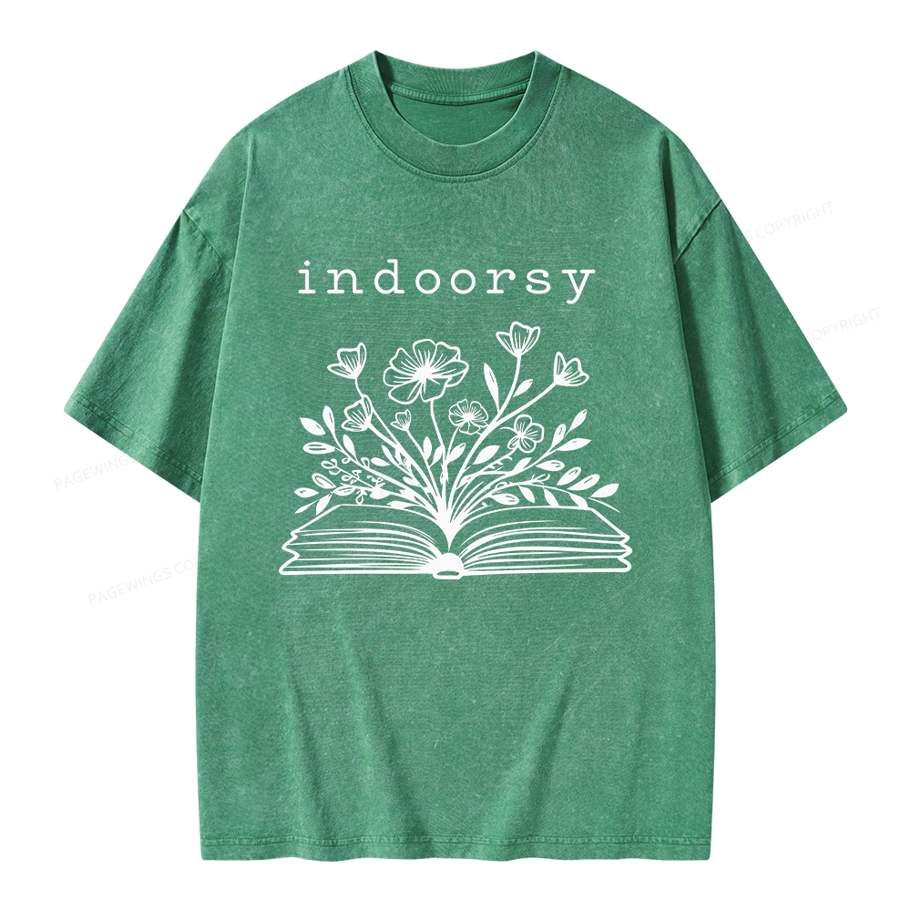 Pagewing Indoorsy Unisex Washed T-shirt