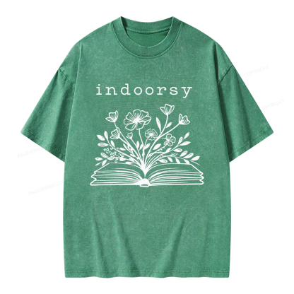 Pagewing Indoorsy Unisex Washed T-shirt