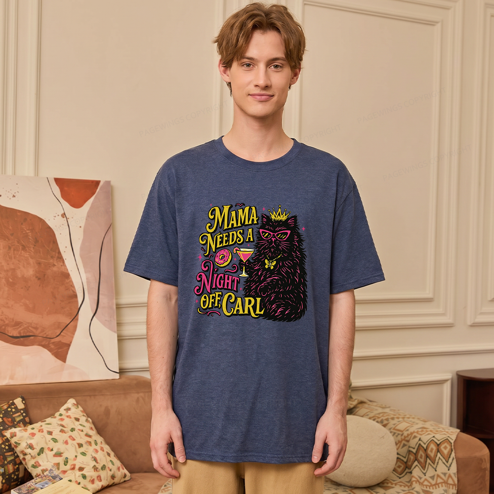 Pagewings Soft Pagewings Mama Needs A Night Off Unisex Heather T-Shirt