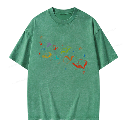 Pagewing Libraries Are For Everyone Unisex Washed T-shirt