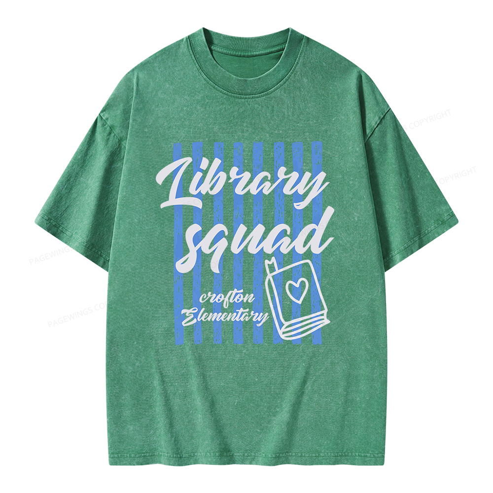 Pagewing Personalized Bookworm Unisex Washed T-shirt