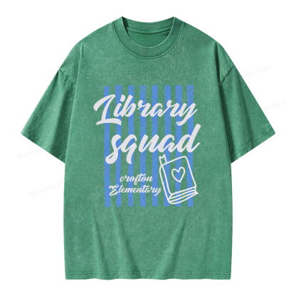Pagewing Personalized Bookworm Unisex Washed T-shirt