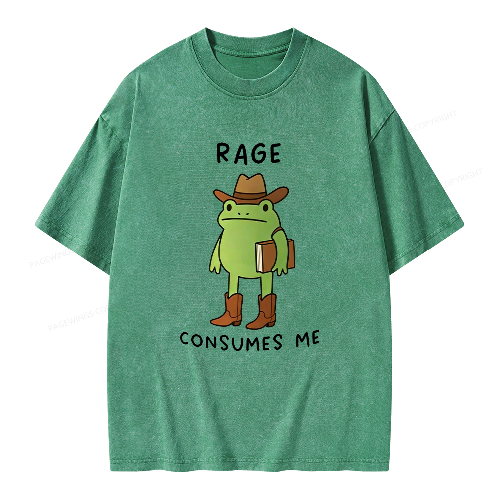Pagewings Rage Consumes Me Unisex Washed T-shirt