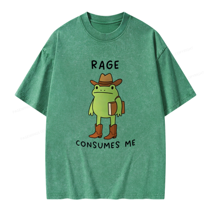 Pagewings Rage Consumes Me Unisex Washed T-shirt