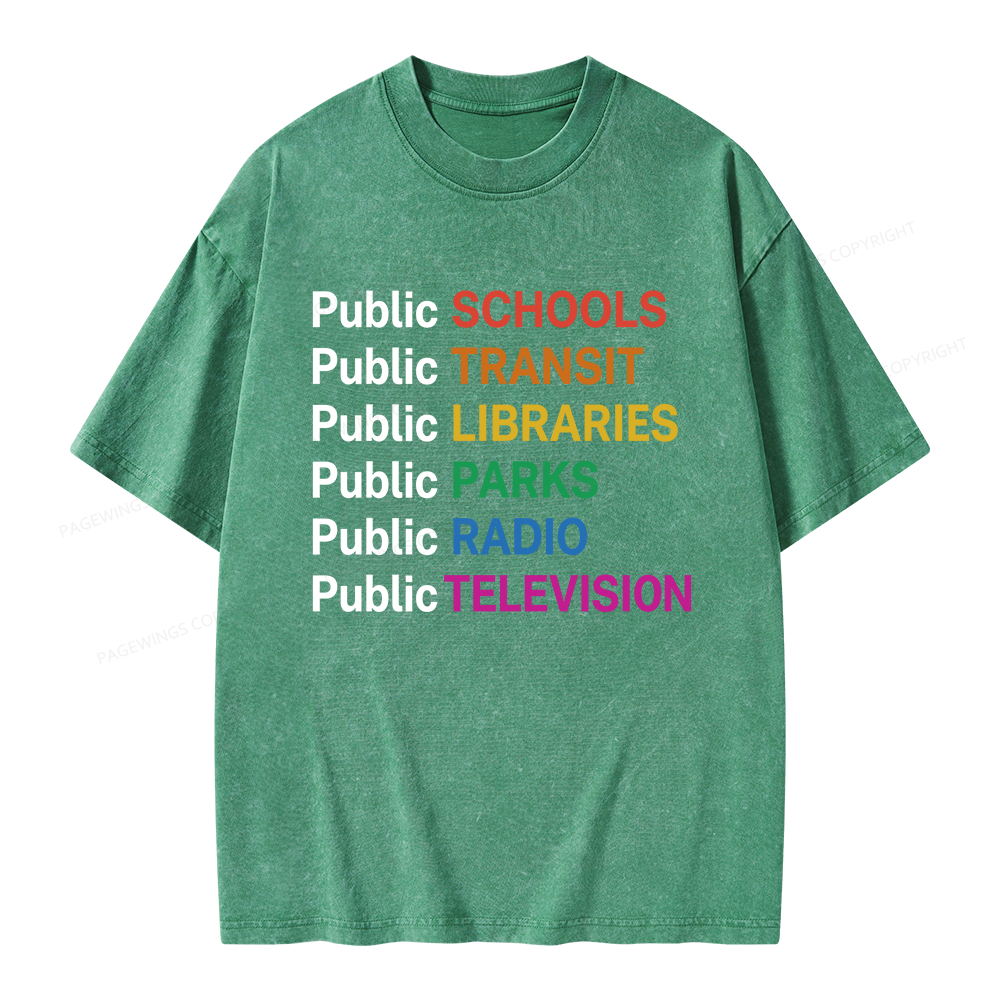 Pagewing Public Services Unisex Washed T-shirt