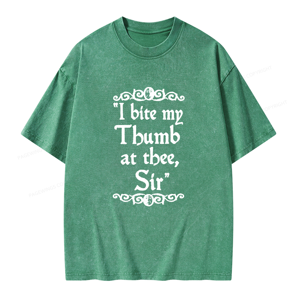 Pagewing I Bite My Thumb at Thee Unisex Washed T-shirt